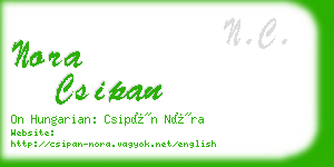 nora csipan business card